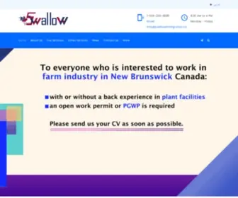 Swallowimmigration.ca(Swallow Immigration Consultancy Inc) Screenshot