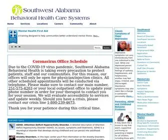 Swamh.com(Southwest Alabama Behavioral Health Care Systems) Screenshot