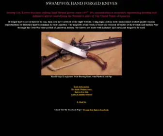 SwampfoxKnives.com(Hand Forged Knives) Screenshot