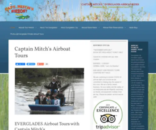 Swamplandairboattours.com(L CAPTAIN MITCH's) Screenshot