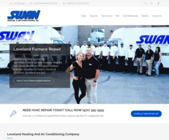 Swanhomecomfort.com(Swan Heating & Air Conditioning) Screenshot