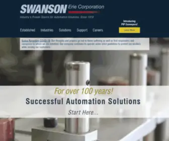 Swanson-Erie.com(Assembly machines) Screenshot