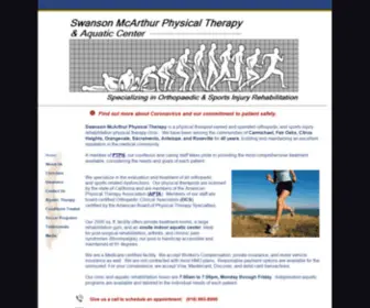 Swansonmcarthurpt.com(Swanson McArthur Physical Therapy & Aquatic Center) Screenshot