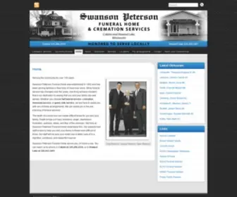 Swansonpeterson.com(Swanson Peterson Funeral Home) Screenshot