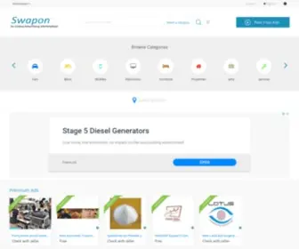 Swapon.co.in(Free classifieds in India) Screenshot