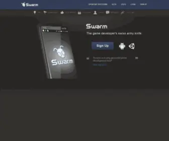 Swarmconnect.com(The Mobile Game Developer's Swiss Army Knife) Screenshot