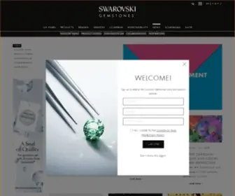 Swarovski-Gemstones.com(Swarovski Gemstones and Zirconia) Screenshot