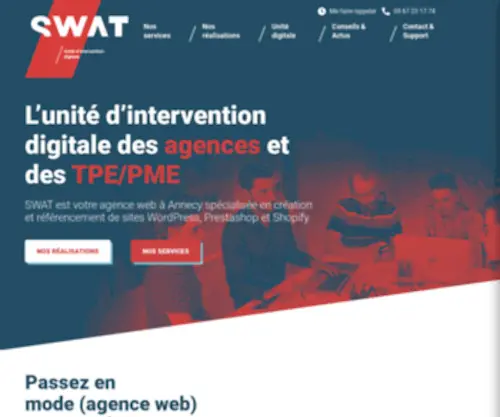 Swat.studio(SWAT est une agence web à Annecy (Haute) Screenshot