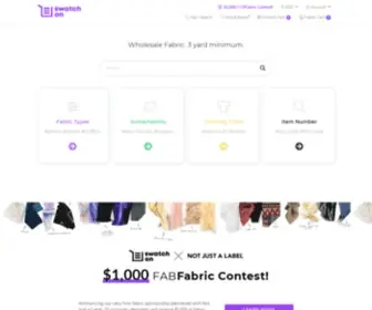 Swatchon.com(1 Wholesale fabric platform for Fashion Brands) Screenshot