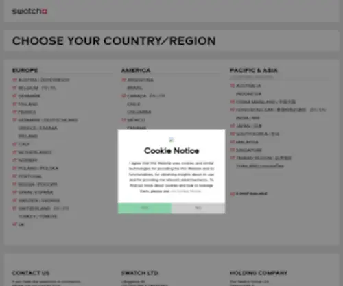 Swatch.tv(Official Swatch Website) Screenshot