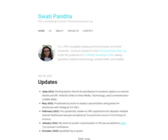 Swati.info(PhD Candidate @ Cornell's Virtual Embodiment Lab) Screenshot