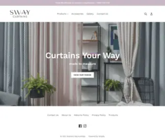 Swaycurtains.com.au(Custom made curtains) Screenshot