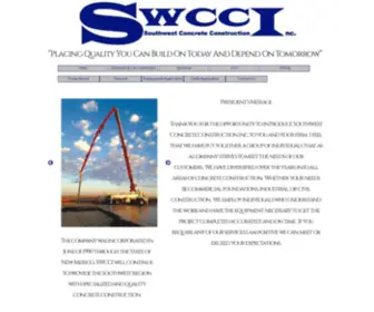 SWcci.com(Southwest Concrete Construction) Screenshot