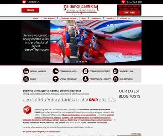 Swcitx.com(Southwest Commercial Insurance specializes in business insurance) Screenshot