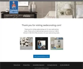 Swdecorating.com(Sherwin-Williams Online Decorating Store) Screenshot