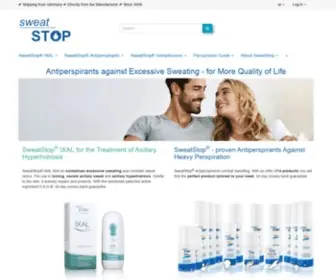 Sweat-Stop.com(Antiperspirant against strong sweating) Screenshot