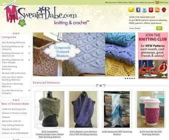 Sweaterbabe.com(Knitting patterns for pdf download from) Screenshot