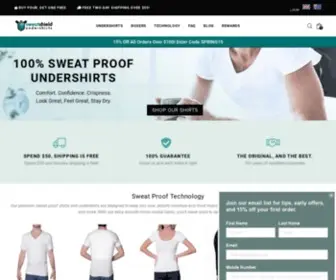 Sweatshieldundershirt.com(Sweat Proof Undershirts) Screenshot