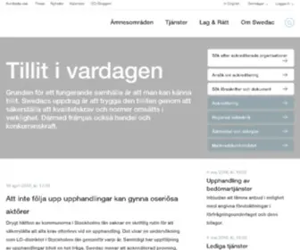 Swedac.se( En myndighet för kvalitet och säkerhet) Screenshot