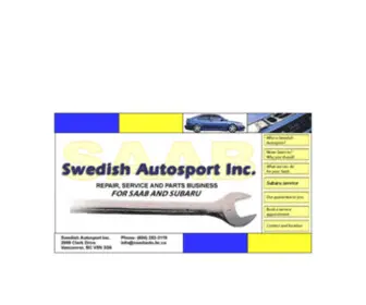 Swedauto.bc.ca(SAAB Repair) Screenshot