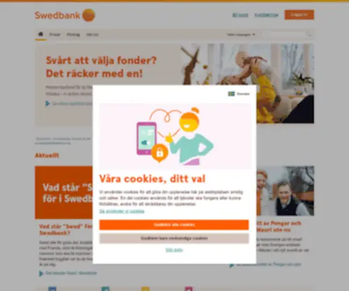 Swedbnk.se(Bank med banktjänster och försäkring) Screenshot