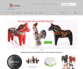 Swedsnus.com(Nicotine Free Snus and Dala Horse) Screenshot