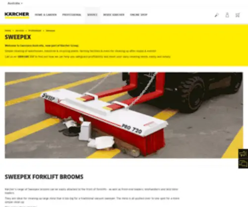 Sweepex.com.au(Industrial Cleaning Equipment) Screenshot