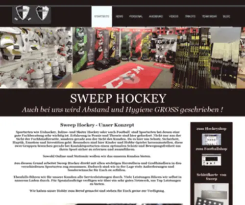 Sweephockey.de(Hockeyshop) Screenshot