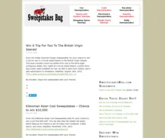 Sweepstakesbug.com(Online Sweepstakes Blog) Screenshot