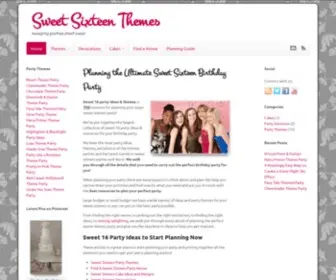 Sweet16Themes.com(Sweet 16 Themes) Screenshot