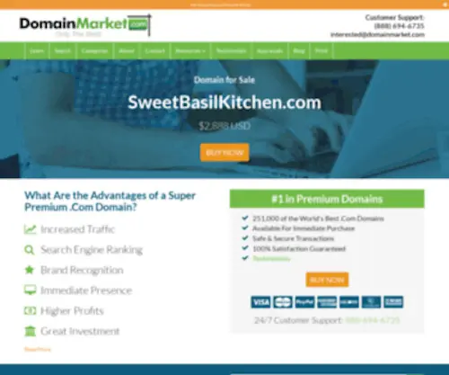 Sweetbasilkitchen.com(Forsale Lander) Screenshot