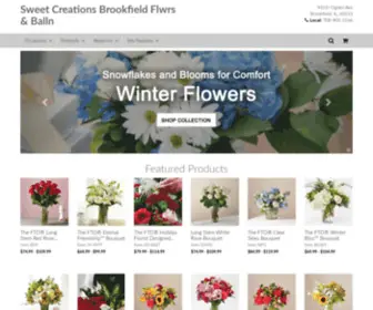 Sweetcreationsbrookfield.com(Sweet Creations Brookfield Flwrs & Balln) Screenshot