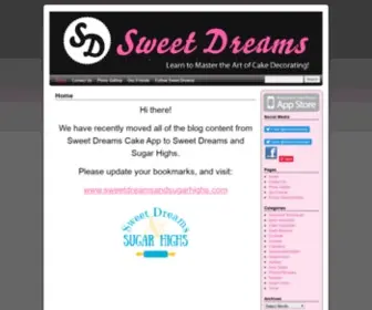 Sweetdreamscakeapp.com(Sweet Dreams and Sugar Highs) Screenshot