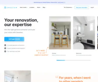 Sweeten.com(Home Renovation & Home Remodeling Experts) Screenshot