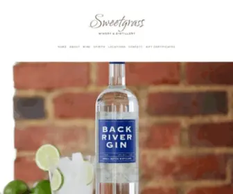 Sweetgrasswinery.com(Sweetgrass Winery & Distillery) Screenshot