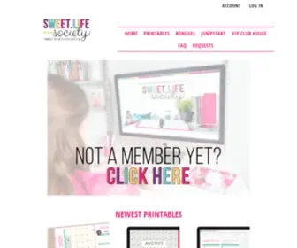 Sweetlifeplannerclub.com(Sweet Life Society) Screenshot
