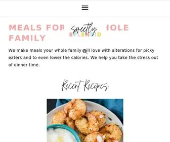 Sweetlysplendid.com(One Meal for the Whole Family) Screenshot