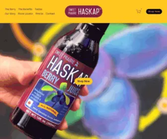 Sweetprairiehaskap.com(100% Pure Haskap Berry Juice) Screenshot