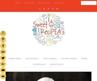 Sweetrecipeas.com(Sweet ReciPEAs) Screenshot