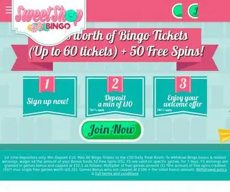 Sweetshopbingo.com Screenshot