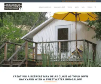 Sweetwaterbungalows.com(Bungalows, Tent Cabins, Canvas Tents, Portable Housing, Affordable, Versatile) Screenshot