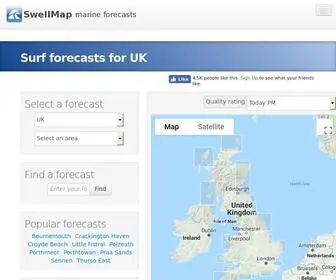 Swellmap.co.nz(Surf Forecast Conditions and Marine Weather Information from SwellMap) Screenshot