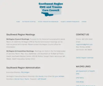 Swems.org(Southwest Region EMS & Trauma Care Council) Screenshot