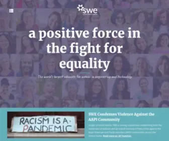 Swe.org(The World's Largest Advocate for Women in Engineering) Screenshot