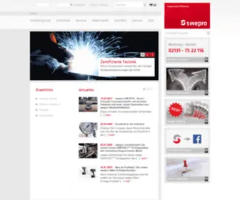 Swepro.com(Spezialisierter Lieferant für Drucklufttechnik) Screenshot