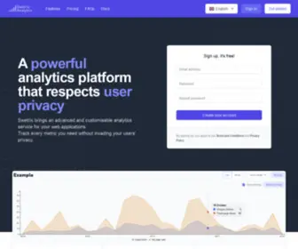 Swetrix.com(Powerful web analytics platform) Screenshot