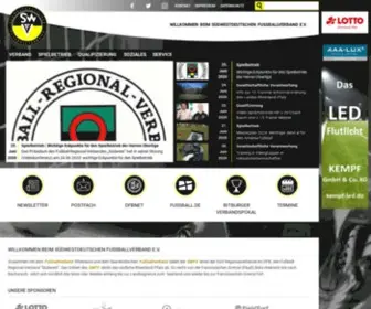 SWFV.de(Willkommen beim Südwestdeutschen Fussballverband e.V) Screenshot