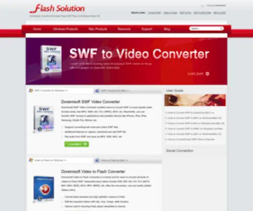 SWfvideoconverter.com(Doremisoft Flash Solution) Screenshot