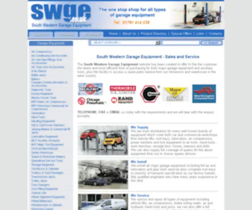 Swge.co.uk(South Western Garage Equipment) Screenshot
