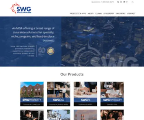 Swgins.com(South Western Group) Screenshot